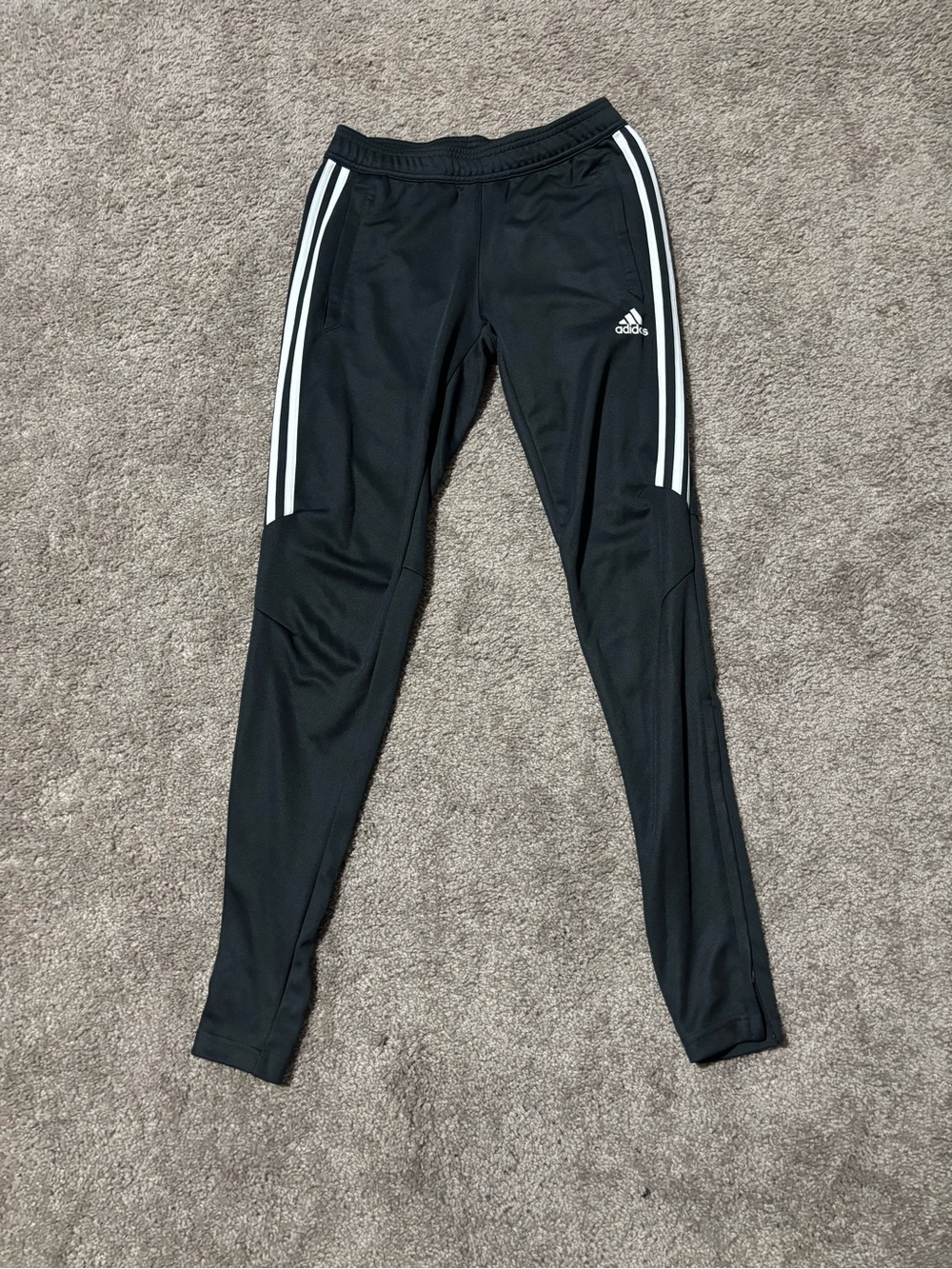 Adidas Climacool Athletic Track Pants Woman’s XS (4-6) Charcoal Gray, Zip Ankle